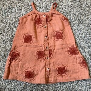 Kate Quinn Orange Sunburst Kids Dress